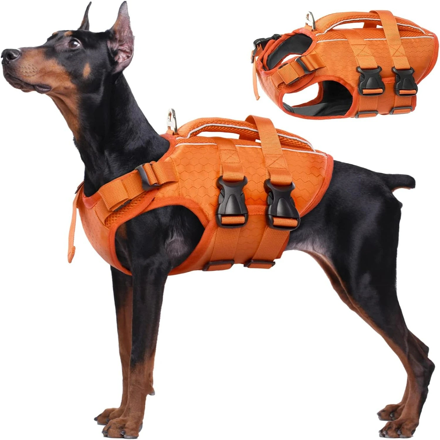 High-Flotation Dog Life Jacket — Adjustable, Reflective & Lightweight