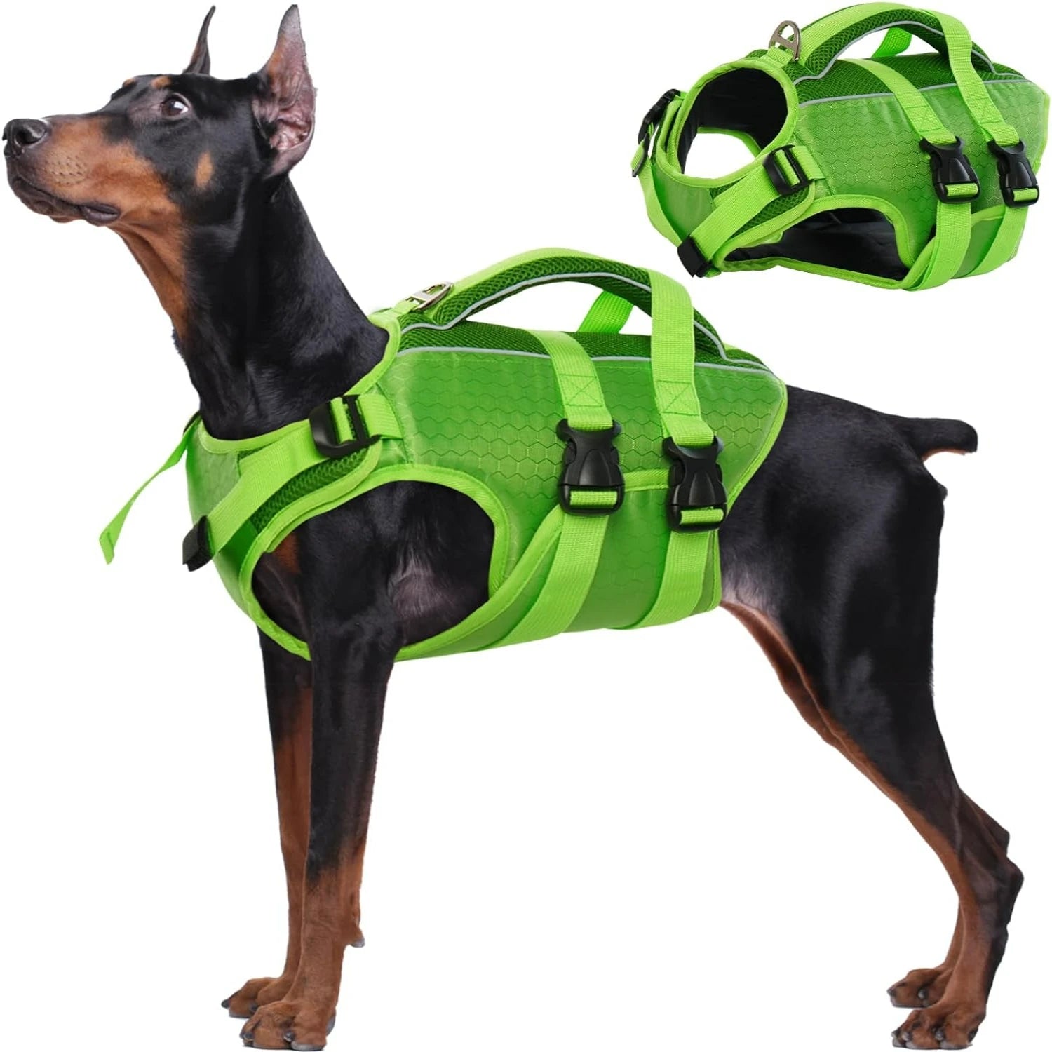 High-Flotation Dog Life Jacket — Adjustable, Reflective & Lightweight