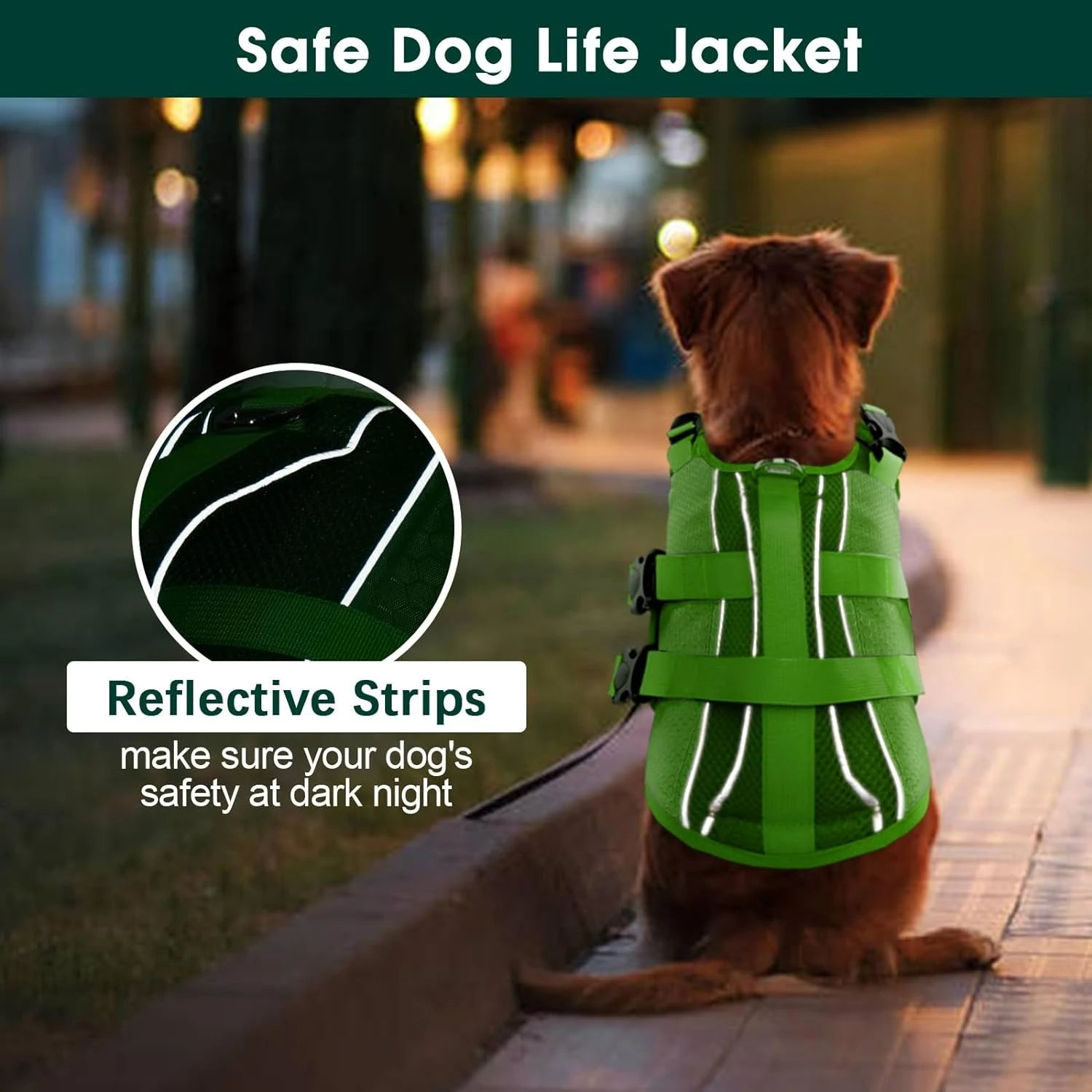 High-Flotation Dog Life Jacket — Adjustable, Reflective & Lightweight